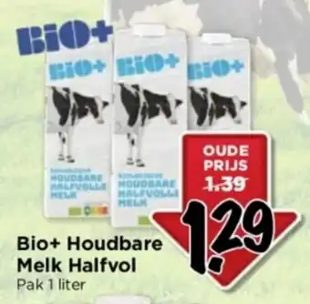 Vomar Voordeelmarkt Bio+ Houdbare Melk Halfvol 1 liter aanbieding