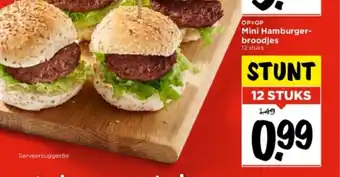 Vomar Voordeelmarkt Mini Hamburger-broodjes aanbieding