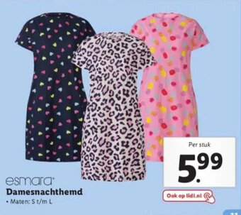 Lidl Esmara Damesnachthemd aanbieding