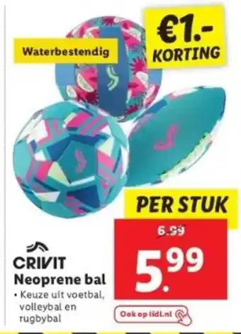 Lidl CRIVIT Neoprene bal aanbieding