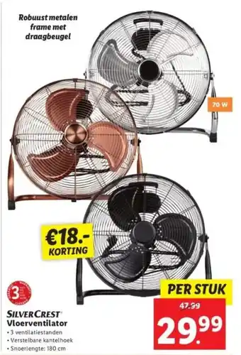 Lidl SILVERCREST Vloerventilator aanbieding