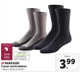 Lidl PARKSIDE 2 paar werksokken aanbieding