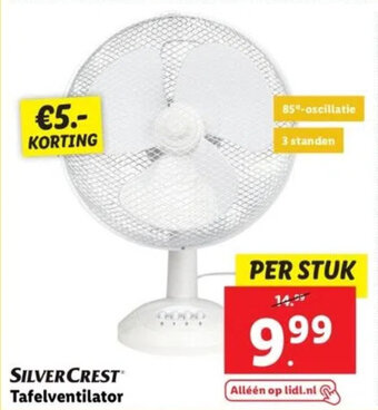 Lidl SILVERCREST Tafelventilator aanbieding