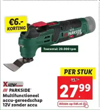 Lidl PARKSIDE Multifunctioneel accu-gereedschap 12V zonder accu aanbieding