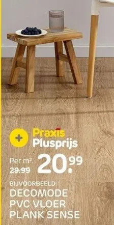 Praxis Bijvoorbeeld: decomode pvc vloer plank sense aanbieding