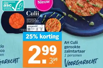 Albert Heijn AH Culii gerookte zalmtartaar aanbieding