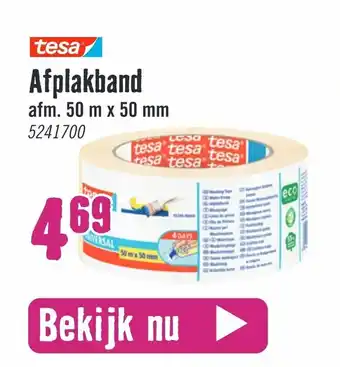 Hornbach Afplakband 50 m x 50 mm 5241700 aanbieding