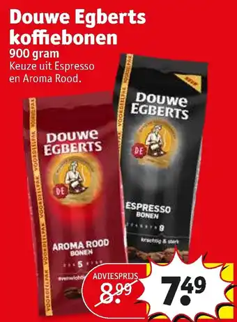 Kruidvat Douwe Egberts koffiebonen 900g aanbieding