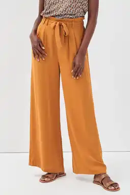 Wehkamp Cache cache high waist wide leg broek geel aanbieding