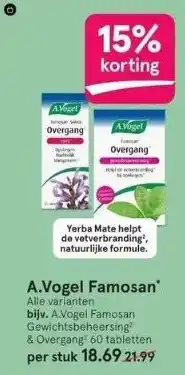 Etos A.Vogel Famosan Gewichtsbeheersing & Overgang aanbieding