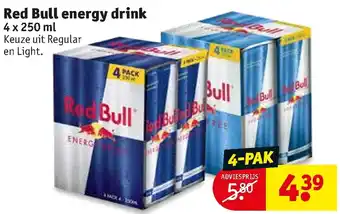 Kruidvat Red Bull 4*250ml aanbieding