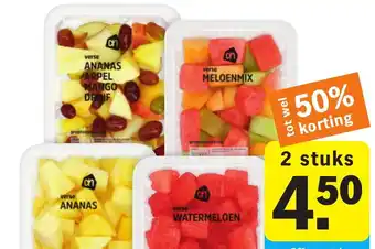 Albert Heijn Alle AH Fruitsalades 325-400 gram ( 2 STUKS) aanbieding