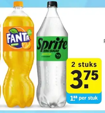 Albert Heijn Alle Fanta en Sprite 1.5L  2 STUKS aanbieding