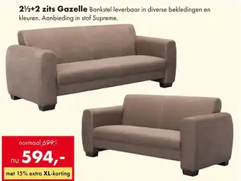 Woonsquare 2/2+2 zits gazelle aanbieding