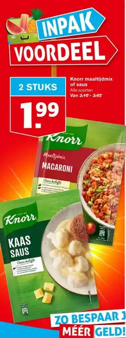 Hoogvliet Knorr maaltijdmix of saus aanbieding