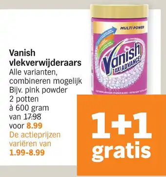 Albert Heijn Vanish vlekverwijderaars 600 gram aanbieding