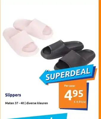 Action Slippers Maten 37-40 | diverse kleuren aanbieding