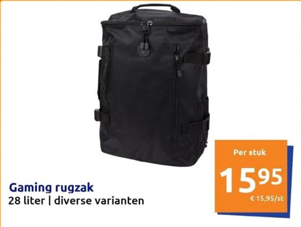Gaming rugzak 28 liter diverse varianten aanbieding bij Action