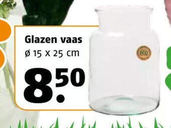 Poiesz Glazen vaas Ø 15 x 25 cm aanbieding