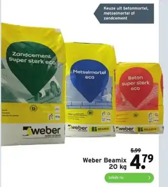 GAMMA Weber Beamix 20 kg aanbieding