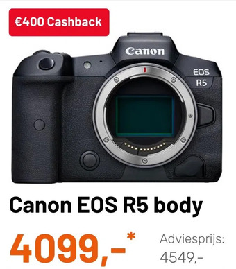 Kamera Express Canon eos r5 body aanbieding