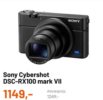 Kamera Express Sony cybershot dsc-rx100 mark vii aanbieding