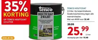 Kluswijs Tenco houtcoat 2,5 liter. op terpentinebasis. aanbieding