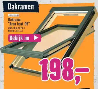 Hornbach Dakraam "Aron Hout 05" 78 x 98 cm 7891591 aanbieding