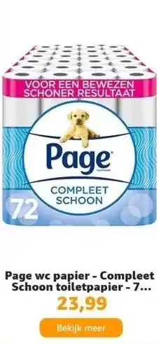 Amazon Page wc papier - compleet schoon toiletpapier - 72 rollen - voordeelverpakking aanbieding