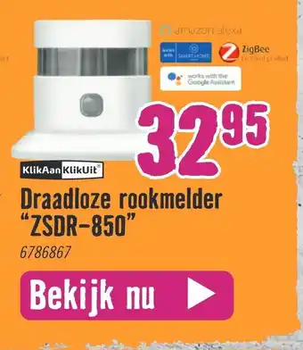 Hornbach Draadloze Rookmelder "ZSDR-850" 6786867 aanbieding