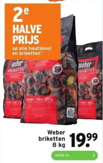 GAMMA Weber briketten 8 kg aanbieding