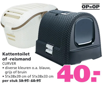 Ranzijn Kattentoilet of -reismand curver aanbieding