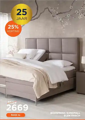 TotaalBED Boxspring sundfall elektrisch aanbieding