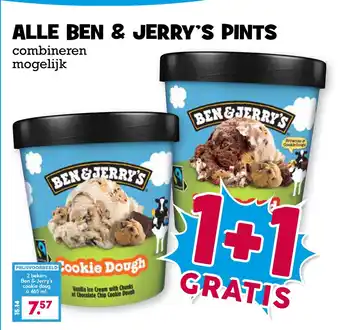 Boon`s Markt Alle ben & jerry's pints aanbieding