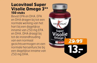 Trekpleister Lucovitaal super visolie omega 3** aanbieding