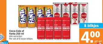 Albert Heijn Coca-Cola of Fanta 250 ml aanbieding