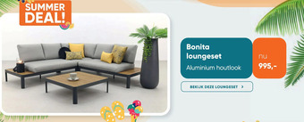 Van der Garde tuinmeubelen Bonita loungeset aanbieding