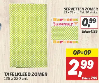 Dekamarkt Tafelkleed zomer aanbieding