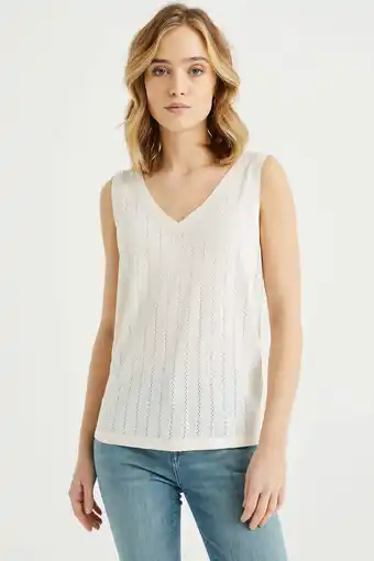 Wehkamp We fashion top ecru aanbieding
