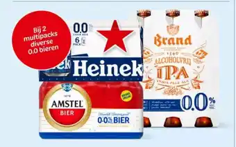 Hoogvliet Bij 2 multipacks diverse 0.0 bieren aanbieding