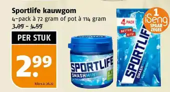 Poiesz Sportlife kauwgom aanbieding