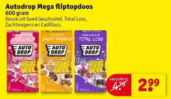 Kruidvat Autodrop Mega fliptopdoos 600g aanbieding