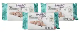 De Online Drogist Bambo nature babydoekjes 3x80st aanbieding