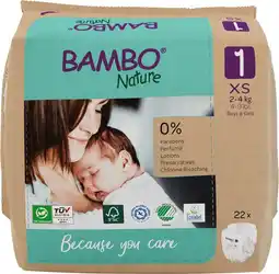 De Online Drogist Bambo nature maat 1 luiers xs 22st aanbieding