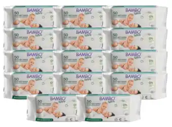 De Online Drogist Bambo nature bio babydoekjes 14x50st aanbieding