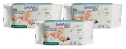 De Online Drogist Bambo nature bio babydoekjes 3x50st aanbieding