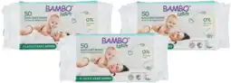 De Online Drogist Bambo nature bio babydoekjes 3x50st aanbieding