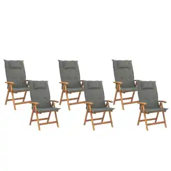 fonQ Beliani java set van 6 stoelen lichte houtkleur aanbieding