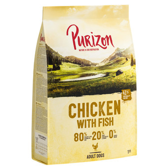 Zooplus 1kg kip met vis adult graanvrij purizon hondenvoer aanbieding