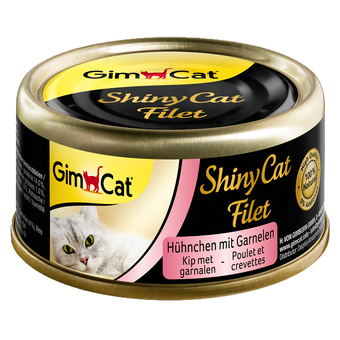 Zooplus Gimcat shinycat kattenvoer 6 x 70 g - kip & garnalen aanbieding